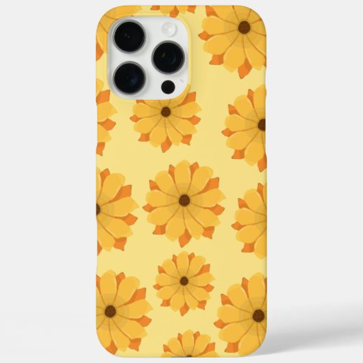 Unieke elegante gele bloem Case-Mate iPhone case (Achterkant)