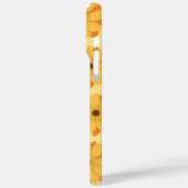 Unieke elegante gele bloem Case-Mate iPhone case (Achterkant / Links)