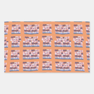 Unieke Elegante Hart-Patroon Kunst voor alle Leeft Rechthoekige Sticker