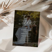 Unieke elegante moderne foto bruiloft uitnodiging