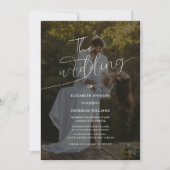 Unieke elegante moderne foto bruiloft uitnodiging (Voorkant)