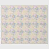 Unieke Elegante Natuur Pastel Flower Custom Modern Cadeaupapier (Vlak)