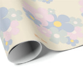 Unieke Elegante Natuur Pastel Flower Custom Modern Cadeaupapier (Rol Hoek)