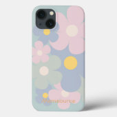 Unieke Elegante Natuur Pastel Flower Custom Modern Case-Mate iPhone Case (Achterkant)