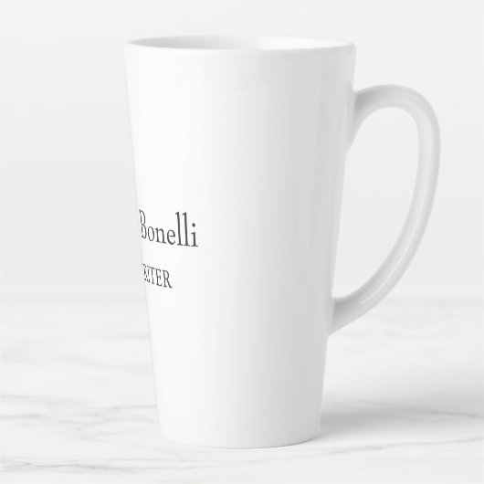 Unieke elegante plaat Eenvoudig wit speciaal Latte Mok (Rechts)