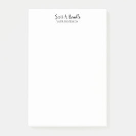 Unieke elegante plaat Eenvoudig wit speciaal Post-it® Notes