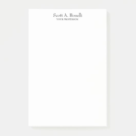 Unieke elegante plaat Eenvoudig wit speciaal Post-it® Notes (Voorkant)