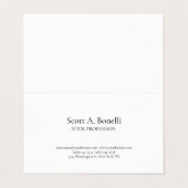 Unieke elegante plaat Eenvoudig wit speciaal Visitekaartje (Buitenkant ongevouwen)