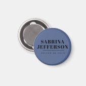 Unieke Elegante Plain Eenvoudig Blauw Zwart Magneet (Voorkant / Achterkant)