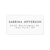 Unieke Elegante Plain Eenvoudige Minimalist Etiket (Voorkant)