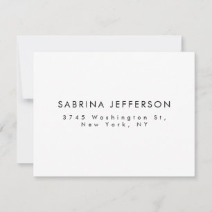 Unieke Elegante Plain Eenvoudige Minimalist RSVP Kaartje