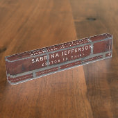 Unieke Elegante Plain Eenvoudige Minimalistische W Naambordje (Zijkant)