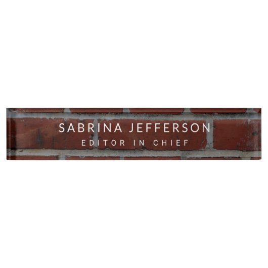 Unieke Elegante Plain Eenvoudige Minimalistische W Naambordje (Voorkant)