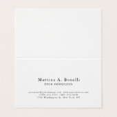 Unieke Elegante Plain Simple Special Visitekaartje (Buitenkant ongevouwen)