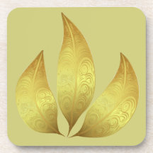 Unieke elegante prachtige gouden sierbladeren