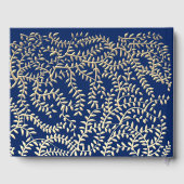 Unieke Elegante Quinceanera Royal Blue Gold Floral Gastenboek (Achterkant)