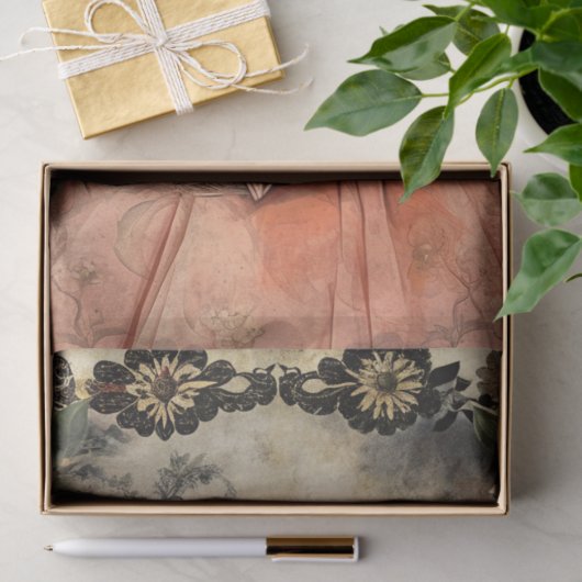 Unieke Elegante Victoriaans Gothic Meisje Bloement Tissuepapier (Geschenk)