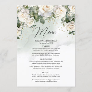 Unieke elegante witte rozen bloementuin groen menu
