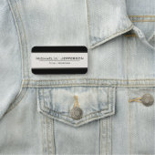 Unieke elegante zwart-wit moderne professional naamplaatje (In situ)