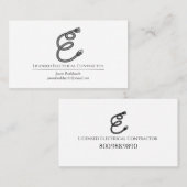 Unieke elektricien aannemer Logo Visitekaartje (Voorkant / Achterkant)