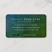 Unieke Emerald Green Gradient Texture Abstract Visitekaartje (Achterkant)
