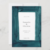 Unieke Emerald Waterverf Foto Opslaan datum Kaart (Voorkant)