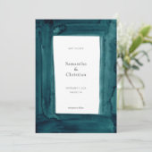 Unieke Emerald Waterverf Foto Opslaan datum Kaart (Staand voorkant)