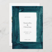 Unieke Emerald Waterverf Foto Opslaan datum Kaart (Voorkant / Achterkant)