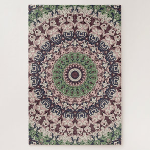 Unieke eminine-medaillonpatroonpatroon legpuzzel