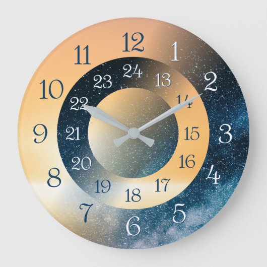 Unieke en aantrekkelijke 24 uur klok (Voorkant)