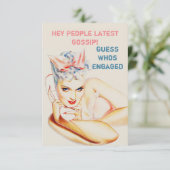 Unieke en grappige aankondiging van het verloving (Staand voorkant)