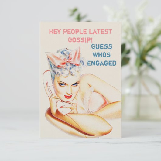 Unieke en grappige verloving aankondiging (Staand voorkant)