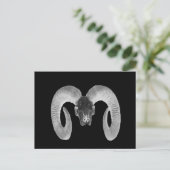 unieke en handgemaakte geitenkop briefkaart (Staand voorkant)