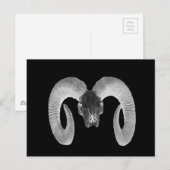 unieke en handgemaakte geitenkop briefkaart (Voorkant / Achterkant)