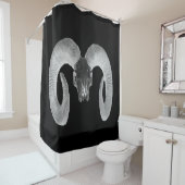 unieke en handgemaakte geitenkop douchegordijn (In situ)