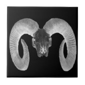 unieke en handgemaakte geitenkop tegeltje (Voorkant)