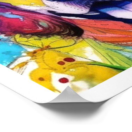 Unieke en kleurrijke Golden Retriever Splash Art Poster (Hoek)