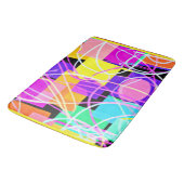 Unieke en kleurrijke neonpatronen Kunst Badmat (Gekanteld)