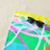 Unieke en kleurrijke neonpatronen Kunst Strandlaken (In situ)