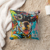 Unieke en kleurrijke Super Dog Graffiti-stijl Kussen (Deken)