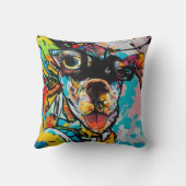 Unieke en kleurrijke Super Dog Graffiti-stijl Kussen (Achterkant)