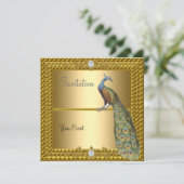 Unieke en legante gouduitnodiging en uitnodiging t (Staand voorkant)