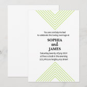 Unieke en minimalistische bruiloft kaart (Voorkant / Achterkant)