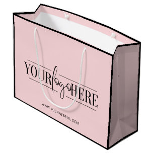 Unieke en moderne logo boutique shoppingtas groot cadeauzakje