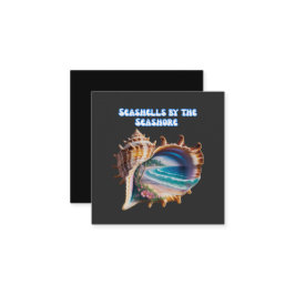 Unieke en moderne Seashells Business Vierkante Visitekaartje
