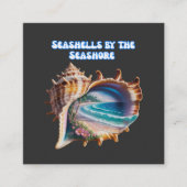 Unieke en moderne Seashells Business Vierkante Visitekaartje (Voorkant)