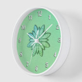 Unieke en mooie groene bloem met witte nummers (Hoek)