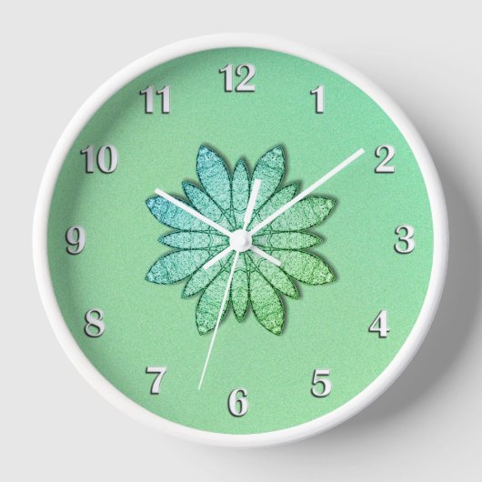 Unieke en mooie groene bloem met witte nummers (Voorkant)