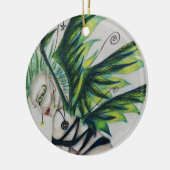 Unieke en ongebruikelijke rondevormgeving keramisch ornament (Links)