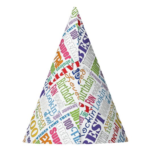 Unieke en speciale 100e verjaardag feestartikelen feesthoedjes (Achterkant)